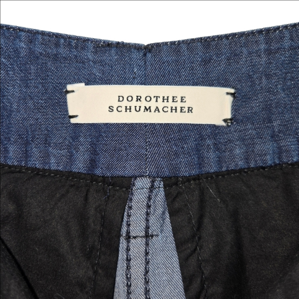 Dorothee Schumacher Wide-Leg High Waist Chambray Jeans/Pants, Size 5 (12) ~ EUC - Picture 12 of 16